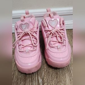 Pink Fila Disruptors